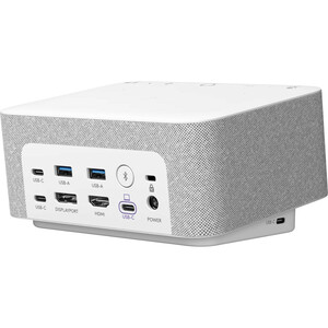 Logitech Logi Dock USB Type C Docking Station for Monitor, Notebook - 100 W - White - 4K - 3840 x 2160 - 5 x USB Ports - 2