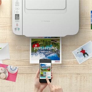Canon PIXMA TS3751i Wired & Wireless Inkjet Multifunction Printer - Colour - White - 7.7 ppm Mono/4 ppm Color Print - 4800