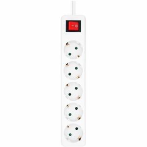 BASE MULTIPLE 5 SWITCH SOCKETS 3X1.5MM2 WHITE 1.4M