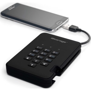 SSD iStorage diskAshur2 - Externe - 2 To - Noir - Conforme aux normes TAA - USB 3.1 - 294 Mo/s Taux de transfer maximale e