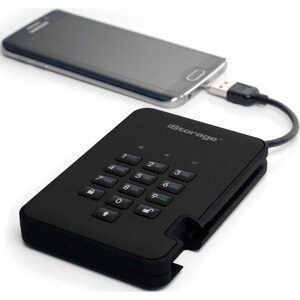 Disque dur Portable iStorage diskAshur2 Durci - 2.5" Externe - 4 To - Noir - Conforme aux normes TAA - Client Léger Appare