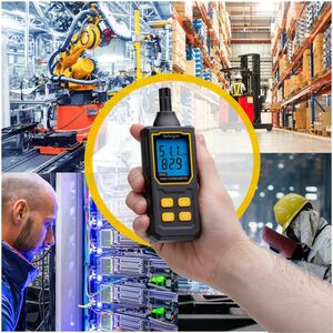 StarTech.com Digital Thermometer - 10°C to 60°C - Portable, Compact, Lightweight, Hygrometer, Durable, Non-slip, Easy to R