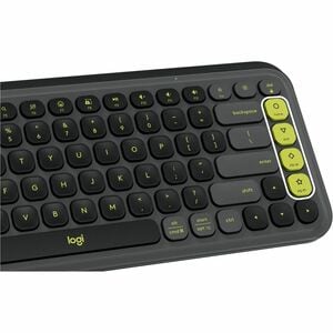 Logitech POP Icon Keys Keyboard - Wireless Connectivity - German - QWERTZ Layout - Graphite - Bluetooth - Easy-Switch, On/