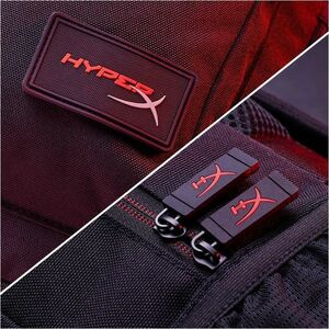 HyperX Delta Carrying Case (Backpack) for 40.6 cm (16") Gaming Gear, Travel, Notebook, Water Bottle - Black - Weather Resi