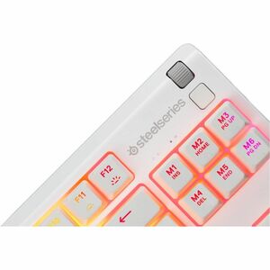 SteelSeries Apex 3 TKL White - US - Cable Connectivity - USB Interface - RGB LED - Volume Roller, Adjustable Brightness, R