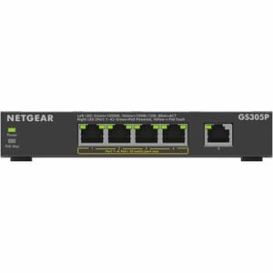 Netgear 300 GS305Pv3 5 Ports Ethernet Switch - Gigabit Ethernet - 10/100/1000Base-T - 2 Layer Supported - 66.78 W Power Co