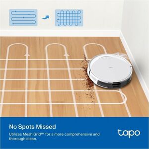 Tapo RV20 Max Plus Bagged Cordless Robot Vacuum/Mop - White - 3 L Dust Capacity - 300 mL Water Tank Capacity - Brush - Car