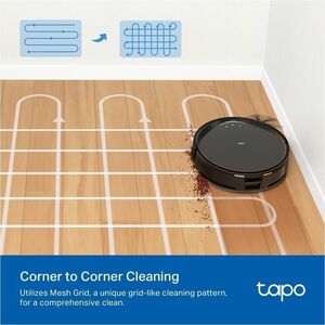 Tapo RV20 Max Bagless Cordless Robot Vacuum Cleaner - 45 W Motor - 300 mL Dust Capacity - 300 mL Water Tank Capacity - Fil