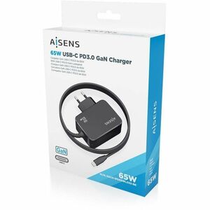 CHARGER GAN 65W PD3.0 1XUSB-C 1.8M BLACK