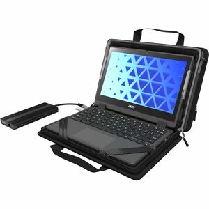 MAXCases Explorer 5 Work-In - Notebook carrying case - with pocket - 14" - black