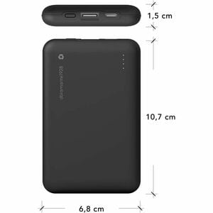 dbramante1928 ApS Recharge Power Bank - Black - For Smartphone - 10000 mAh - 20 W - USB Type-C Connector - Black