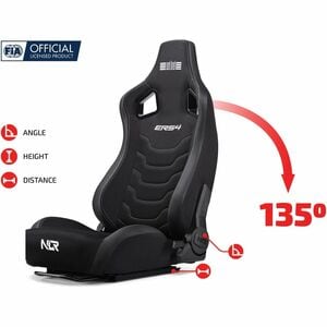 Next Level Racing Elite ERS4 Gaming Chair - Fédération Internationale de l'Automobile (FIA) - Fabric, Mesh, Cold Molded Foam