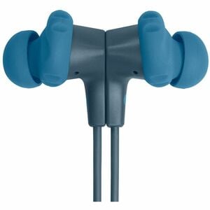 JBL Endurance Run 2 Wired Earbud, Behind-the-ear Stereo Earset - Blue - Siri, Google Assistant - Binaural - In-ear - 20 Hz