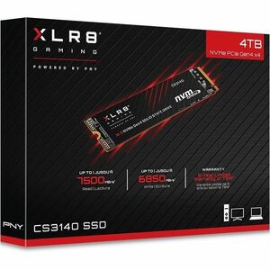 PNY XLR8 CS3140 4 TB Solid State Drive - M.2 2280 Internal - PCI Express NVMe (PCI Express NVMe 4.0 x4) - Gaming Console, 