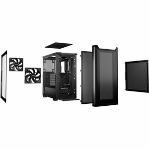 be quiet! Pure Base 501 Pure Base 501 Airflow Window Black Computergehäuse - ATX, Micro ATX, Mini ATX Motherboard Supporte