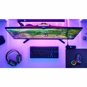 Logitech G G515 LIGHTSPEED TKL 游戏键盘 - 有线/无线 连接 - A 型 USB 接口 - RGB LED - 黑 - 蓝牙 - 87 Key(s) - Windows 10, Mac OS X 12.0 Mon