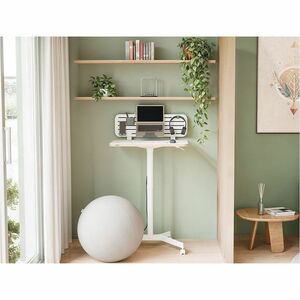 Leitz ERGO Sit-stand Desk - Height Adjustable - 750 mm Height x 600 mm Width x 800 mm Depth - Laptop, Keyboard, Mouse, Mee