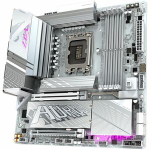 Aorus Ultra Durable Z890M A ELITE WF7 ICE Gaming Desktop Motherboard - Intel Z890 Chipset - Socket LGA-1851 - Micro ATX - 