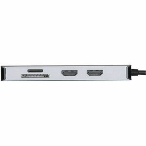 Targus DOCK423TT USB Tipo C Base de conexión para Monitor, Portátil - Lector de tarjeta memoria - SD, microSD - Plata - Pó