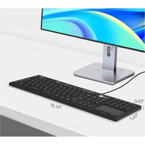 SIIG Industrial/Medical Washable & Dustproof Keyboard w/ Touchpad - Industrial/Medical Grade Washable & Dustproof Keyboard