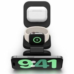 Belkin BoostCharge Pro Induktionsladegerät - Schwarz - für Qi2-fähiges Gerät, iPhone, Smartwatch, AirPod - Eingangsstecker