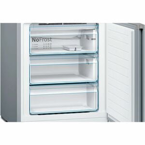 Congelatore/Freezer Bosch KGN49XLEA 438 L - Installazione libera - Acciaio inox - Reversibile - 3 x Cassetto/i freezer - 3