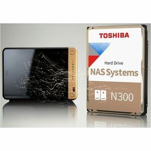 Toshiba N300 22 TB Hard Drive - 3.5" Internal - SATA (SATA/600) - Conventional Magnetic Recording (CMR) Method - NAS, Serv
