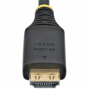 StarTech.com 10ft (3m) High Speed HDMI Cable with Gripping Connectors, 4K 60Hz/1440p 144Hz, 18Gbps, UHD HDMI 2.0 Cord, TPE
