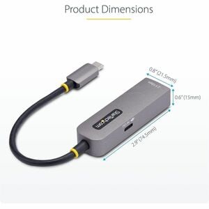 StarTech.com 2,5 Gigabit Ethernet Adapter für Desktop Computer, iPhone, Notebook, Tablet - 2.5GBase-T - Tragbar - Grau - U