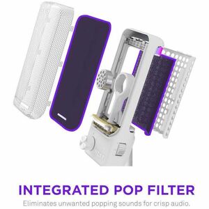 NZXT Capsule Elite AP-PUMIC-W1 Wired Condenser Microphone for Voice, Gaming, Live Streaming, Speech - Matte White - 2 m - 