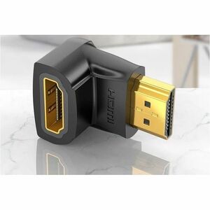HDMI 90 DEGREE MALE TO FEMALE A DAPTER BLACK