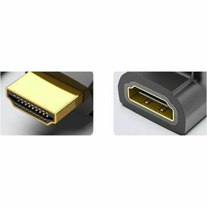 HDMI 90 DEGREE MALE TO FEMALE A DAPTER BLACK 2 PACK