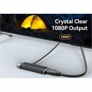 Vention Video Extender Transmitter/Receiver - Wireless - 40 m Range - 2 x USB - 1080p - Full HD - Display, Computer, Noteb