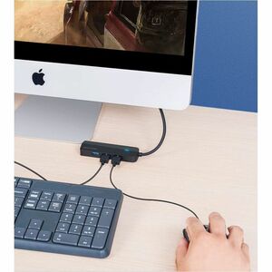 Vention TGPBB USB/Ethernet Combo Hub - USB Type C - 640 MB/s - Notebook, Smartphone, Tablet, Hard Drive, Mouse, Keyboard, 