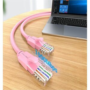 Vention 3 m Category 6 Network Cable - Cable for Notebook, Router, Switch, TV, Printer - First End: 1 x RJ-45 Network - Ma