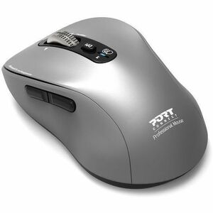 Port Connect EXPERT Mouse - Bluetooth/Radio Frequency - Optical - 6 Button(s) - Grey - Wireless - 2.40 GHz - Rechargeable 