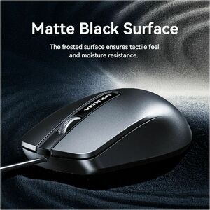 Vention KTA Mouse - USB Type A - 3 Button(s) - Black Box - Cable - 10 m - Rechargeable - 1200 dpi - Symmetrical