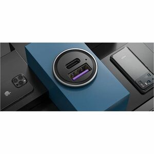Vention FFFHO 30 W Auto Adapter - Box - Universal Adapter - 1 USB - 1 USB Type-C - For Smartphone, iPhone - 12 V DC, 24 V 
