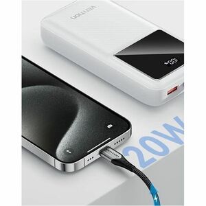 Vention FHL Power Bank - White - For Electric Toothbrush, Smartwatch, Wireless Earphone, Desk Lamp, USB Fan, Smartphone, T