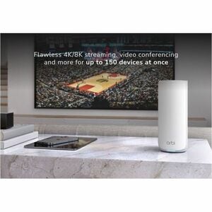 Netgear Orbi RBE872 Wi-Fi 7 IEEE 802.11be Ethernet Wireless Router - Tri Band - 2.40 GHz ISM Band - 6 GHz UNII Band - 2.63