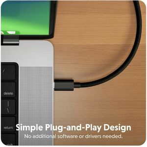 Hyper HyperDrive HD6007BKGL 2,50 m HDMI/USB-C AV-Kabel - Cable for Audio-/Video-Gerät, USB Gerät, Monitor, Smartphone, Tab