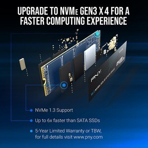 PNY Solid State-Laufwerk - M.2 2280 Intern - 1 TB - PCI Express NVMe (PCI Express NVMe 3.0 x4) - Desktop-PC, Notebook Unte