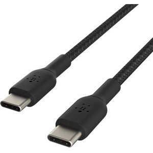 BOOSTCHARG Braided USB-C to C Cable 2 Meter SnC Up to 60W Black