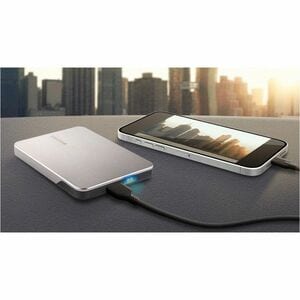 Toshiba Canvio Flex 4 TB Portable Hard Drive - 2.5" External - Silver - Smartphone, Tablet, MAC Device Supported - USB Typ