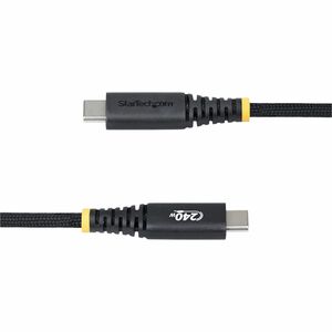 StarTech.com 10ft (3m) USB-C Charging Cable, Side Screw Locking, 240W (5A) PD EPR, Silicone Jacket w/Braid, Rugged USB 2.0