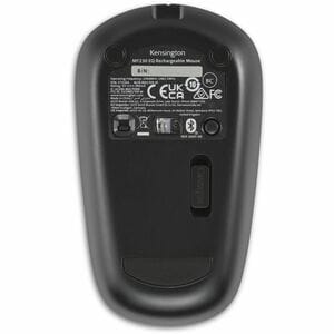 Kensington MY230 EQ Mouse - Bluetooth/Radio Frequency - 3 Button(s) - Black - Wireless - 2.40 GHz - Rechargeable - Symmetr
