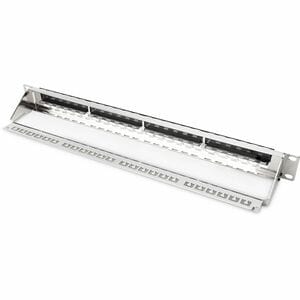 Digitus 24 Anschluss/AnschlüssePatch Panel - Schwarz - 1U Hoch - Rackmount, Schrankmontierbar