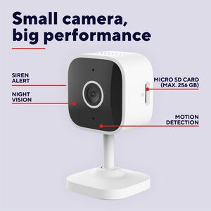 Trust SmartHome IPCAM-2900 3 Megapixel Indoor Network Camera - Colour - White - 8 m Night Vision - 2304 x 1296 Fixed Lens 