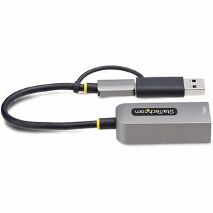 StarTech.com Gigabit Ethernet Adapter for Notebook, Desktop Computer - 10/100/1000Base-T - Portable - Grey - USB 3.2 (Gen 