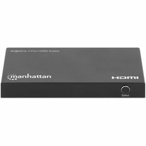 Manhattan Audio/Video Switchbox - Cable - 3840 x 2160 - 4K, 4K UHD - 1080p - 3 Input Device - 1 Display - TV, Projector - 